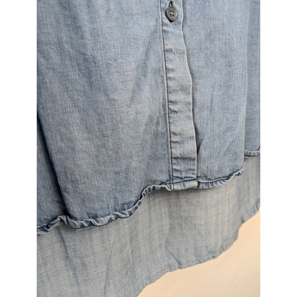 Peruvian Connection Denim Chambray Button Shirt L… - image 7
